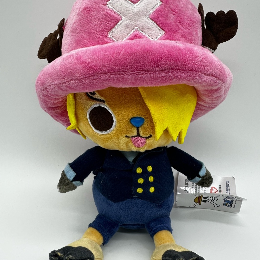 Chopper One Piece Sanji Pink Hat Plushie